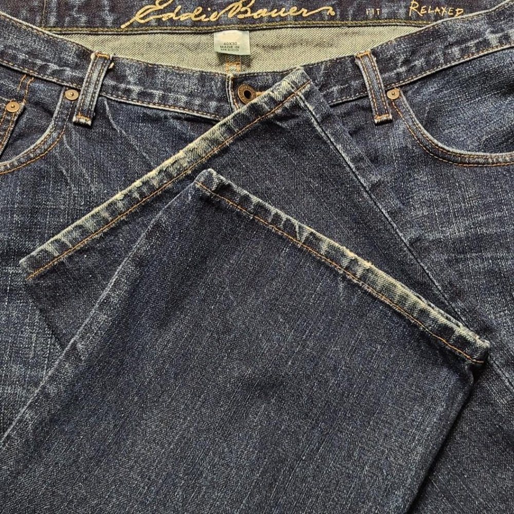 Vintage Eddie Bauer Relaxed Straight Fit Jeans 40 - Picture 8 of 9
